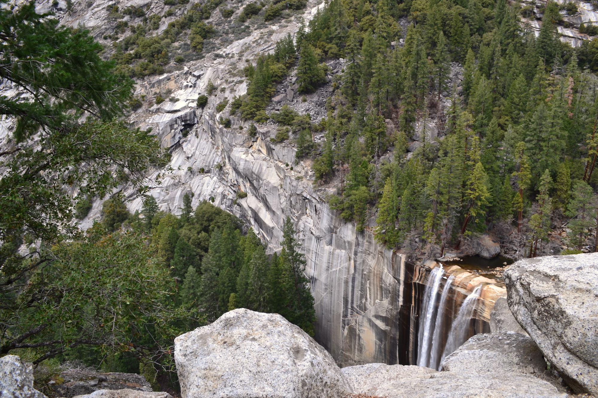 View from the top of the Vernal Falls Trail