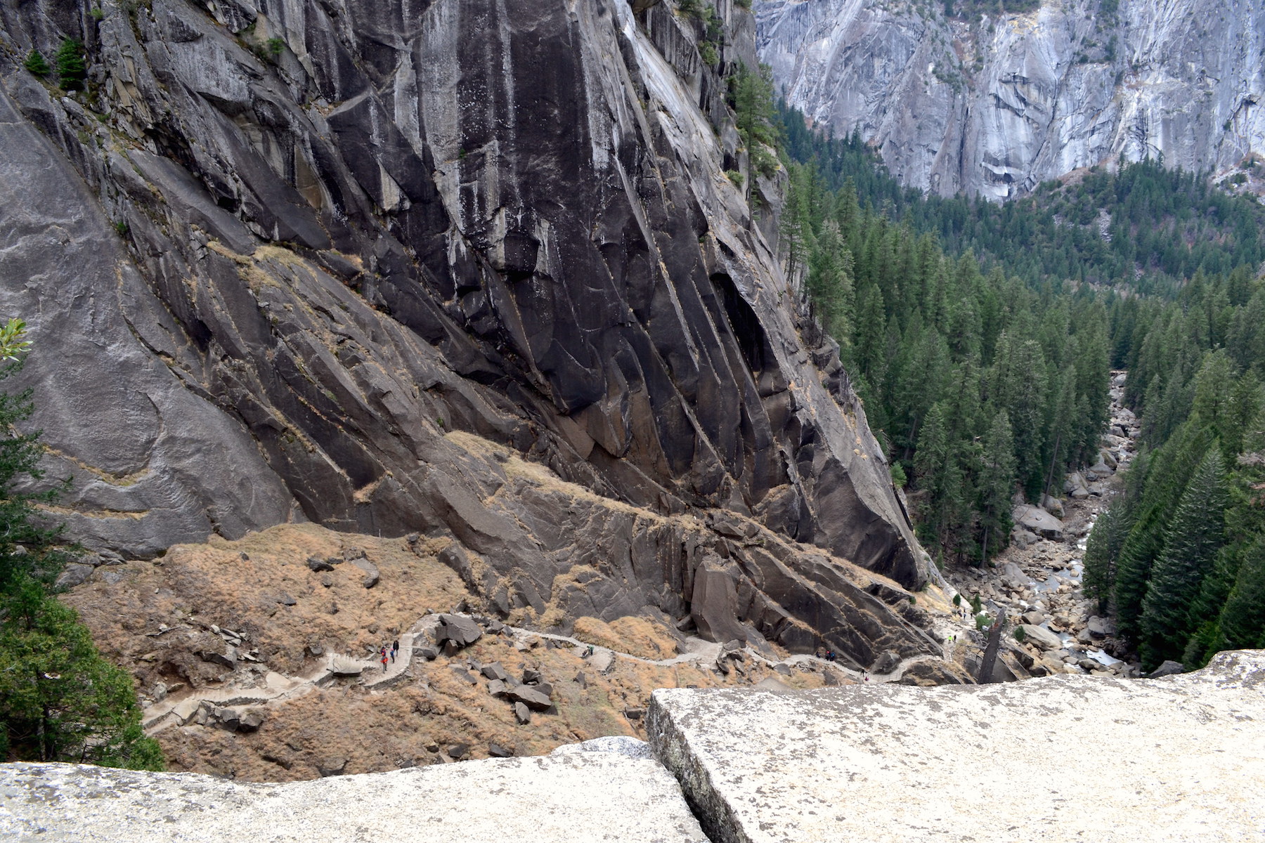 Mist Trail from the top of the Vernal Falls Trail